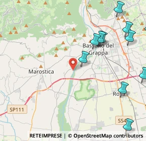 Mappa Strada Sette Case, 36061 Bassano del Grappa VI, Italia (5.91833)