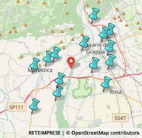 Mappa Strada Sette Case, 36061 Bassano del Grappa VI, Italia (3.85357)