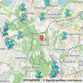Mappa Via del Moriolo, 22040 Brenna CO, Italia (3.455)