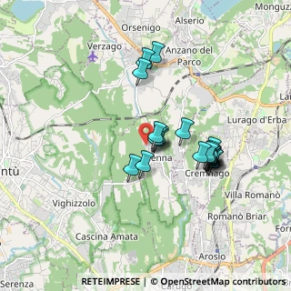 Mappa Via del Moriolo, 22040 Brenna CO, Italia (1.482)