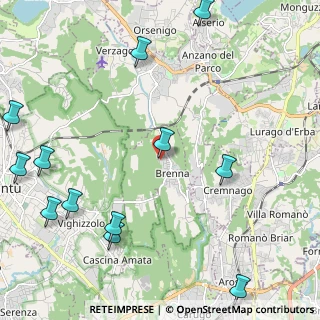 Mappa Via del Moriolo, 22040 Brenna CO, Italia (3.09538)