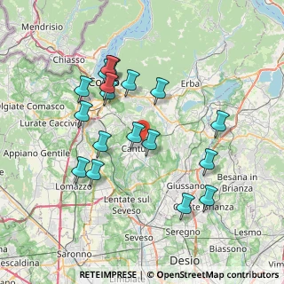 Mappa Via Seneca, 22063 Cantù CO, Italia (7.25111)