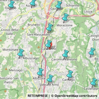 Mappa Via S. Carlo, 21040 Castronno VA, Italia (2.90462)