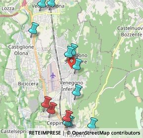 Mappa Via Ugo Foscolo, 21040 Venegono Superiore VA, Italia (2.44538)