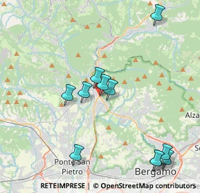 Mappa Villa D'almè, 24018 Villa d'Almè BG, Italia (4.29818)