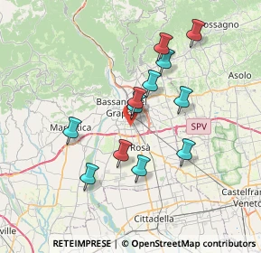 Mappa Via Carpellina, 36061 Bassano del Grappa VI, Italia (6.28167)