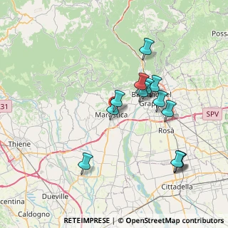 Mappa Via Divisione Julia, 36063 Marostica VI, Italia (7.11385)