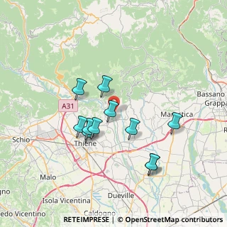 Mappa Via Andrea Palladio, 36030 Lugo di Vicenza VI, Italia (6.38545)
