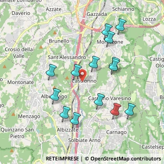 Mappa Via Guglielmo Marconi, 21040 Castronno VA, Italia (1.98429)