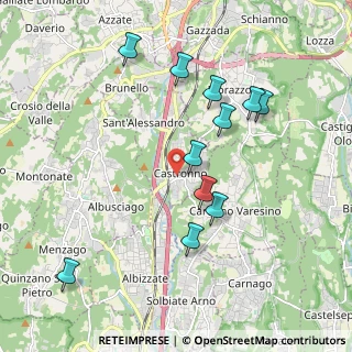 Mappa Via Guglielmo Marconi, 21040 Castronno VA, Italia (1.95182)
