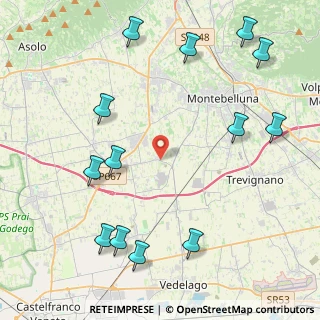 Mappa Via delle Mimose, 31044 Montebelluna TV, Italia (5.39231)