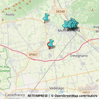 Mappa Vicolo delle Mimose, 31044 Montebelluna TV, Italia (4.41667)