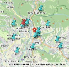 Mappa Via Mazzi, 24018 Villa d'Almè BG, Italia (1.73625)