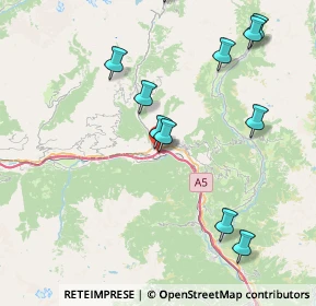 Mappa A5 Torino - Aosta, 11024 Châtillon AO, Italia (8.87545)