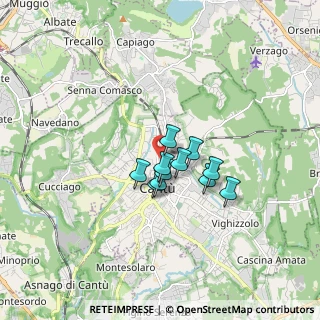 Mappa Via Curtatone, 22063 Cantù CO, Italia (1.02909)