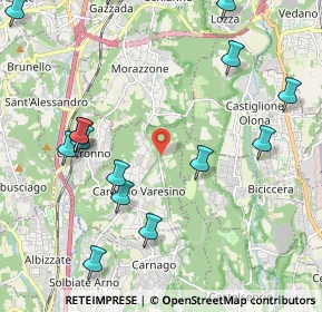 Mappa Via Pollo, 21040 Caronno Varesino VA, Italia (3.084)