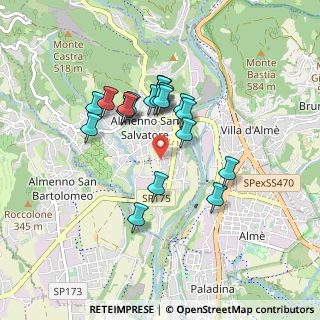 Mappa Via Giacomo Leopardi, 24031 Almenno San Salvatore BG, Italia (0.7185)