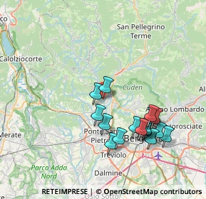 Mappa Via Dante Alighieri, 24031 Almè BG, Italia (7.37529)