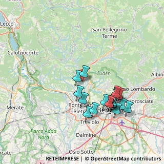Mappa Via Dante Alighieri, 24031 Almè BG, Italia (7.37529)