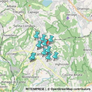 Mappa Via Costantino, 22063 Cantù CO, Italia (1.08917)