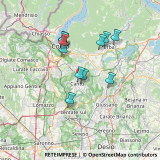 Mappa Via Costantino, 22063 Cantù CO, Italia (6.41909)