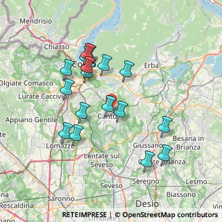 Mappa Via Costantino, 22063 Cantù CO, Italia (7.03176)