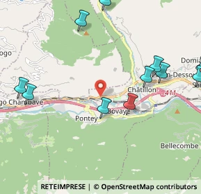 Mappa SS 26 della Valle d'Aosta, 11024 Chatillon AO (3.225)