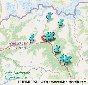 Mappa SS 26 della Valle d'Aosta, 11024 Chatillon AO (10.84077)