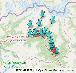 Mappa SS 26 della Valle d'Aosta, 11024 Chatillon AO (10.14375)