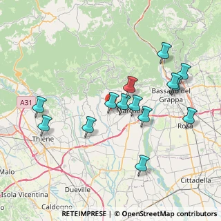 Mappa Via Costadema, 36100 Vicenza VI, Italia (7.68643)
