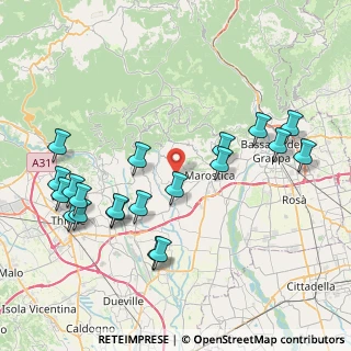 Mappa Via Costadema, 36100 Vicenza VI, Italia (8.938)