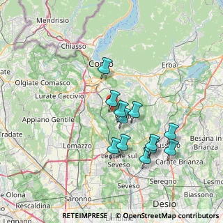 Mappa Via Raffaello, 22060 Cucciago CO, Italia (6.51333)