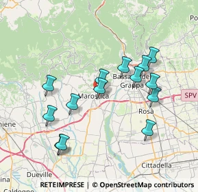 Mappa Via Levà, 36063 Marostica VI, Italia (7.07714)