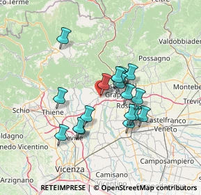 Mappa Via Levà, 36063 Marostica VI, Italia (10.87444)