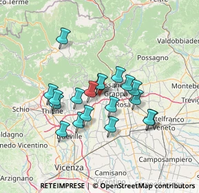 Mappa Via Levà, 36063 Marostica VI, Italia (11.33474)