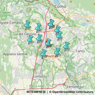 Mappa Via Raimondi, 22073 Fino Mornasco CO, Italia (2.765)