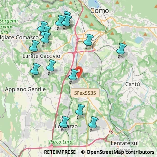 Mappa Via Raimondi, 22073 Fino Mornasco CO, Italia (4.94125)
