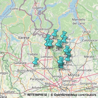 Mappa Via Raimondi, 22073 Fino Mornasco CO, Italia (9.99867)