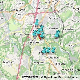 Mappa Via Raimondi, 22073 Fino Mornasco CO, Italia (1.27)