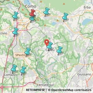 Mappa Via Reno, 22063 Cantù CO, Italia (5.33636)