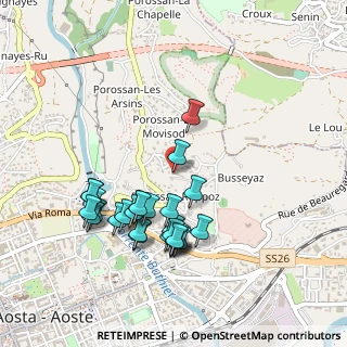 Mappa Strada Porossan, 11100 Aosta AO, Italia (0.46296)
