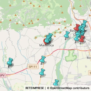 Mappa Via Vajenti, 36063 Marostica VI, Italia (5.2495)