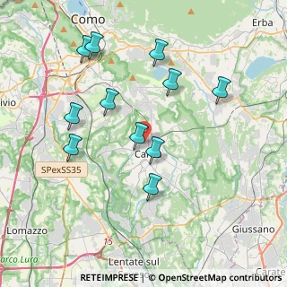 Mappa Via Aurelio Saffi, 22063 Cantù CO, Italia (3.81364)