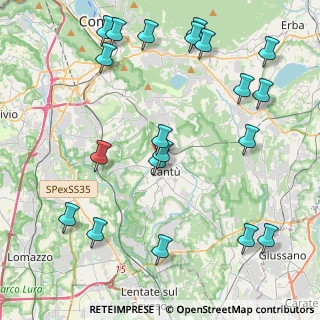 Mappa Via Aurelio Saffi, 22063 Cantù CO, Italia (5.1345)