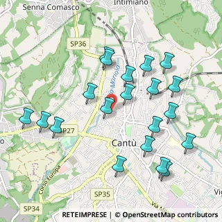 Mappa Via Aurelio Saffi, 22063 Cantù CO, Italia (1.046)