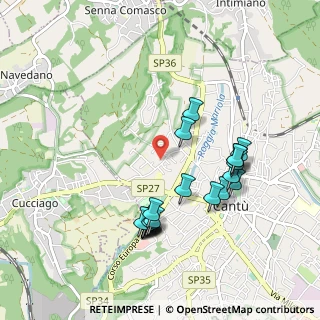 Mappa Via per Cucciago, 22063 Cantù CO, Italia (0.9515)