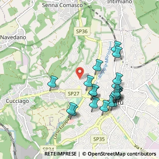 Mappa Via per Cucciago, 22063 Cantù CO, Italia (0.9645)