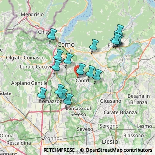 Mappa Via per Cucciago, 22063 Cantù CO, Italia (7.05941)