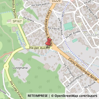 Mappa Via per Auzate,  21, 28024 Gozzano, Novara (Piemonte)