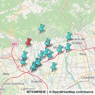 Mappa Via Andriani, 36060 Molvena VI, Italia (7.21)